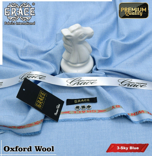 SPECIAL OXFORD WOOL SUITING BY GRACE FABRICS